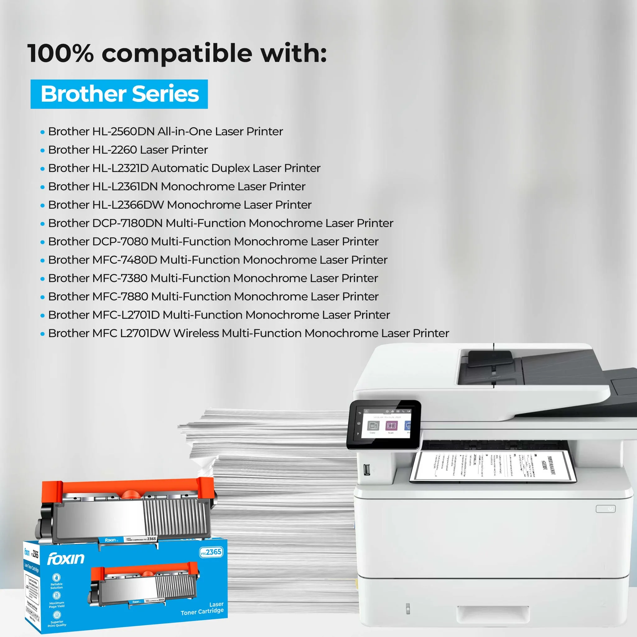 Foxin Compatible Laser Cartridge For Brother 2365 view 3